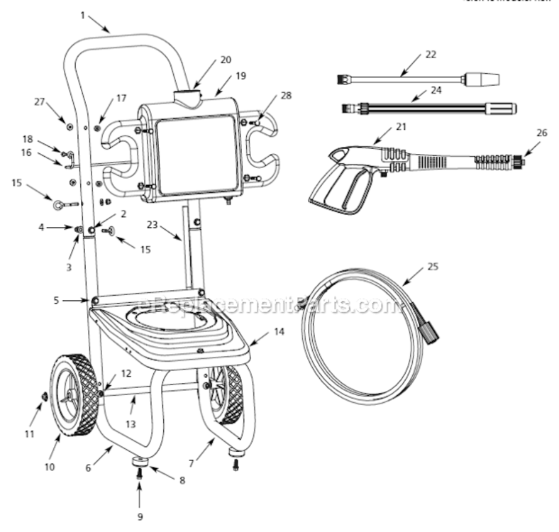 Page A Diagram and Parts List for PW2200V3LE  Campbell Hausfeld Pressure Washer
